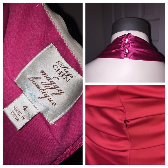 💕Suzie Chin for Maggie Pink Cocktail Dress Sz 4💕 - Picture 6 of 6
